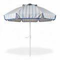 Parasol ogrodowy w paski 180 x 180 x 240 cm biały niebieski stelaż metalowy